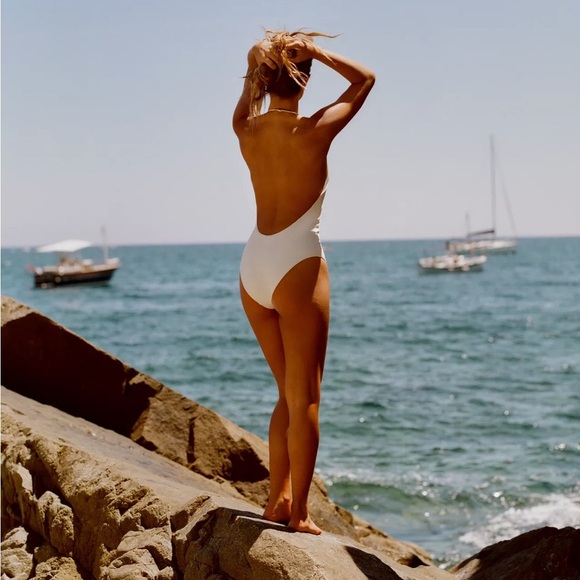 ZARA HALTER SWIMSUIT WITH METAL COLLAR - Picture 4 of 7